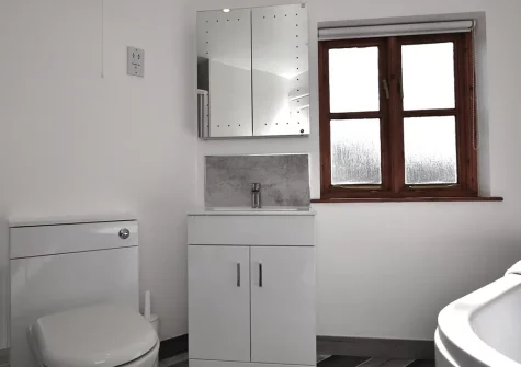 The bathroom at Happy Days, Poughill