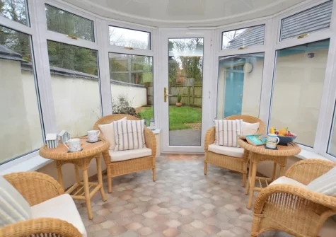 The conservatory at Happy Days, Poughill