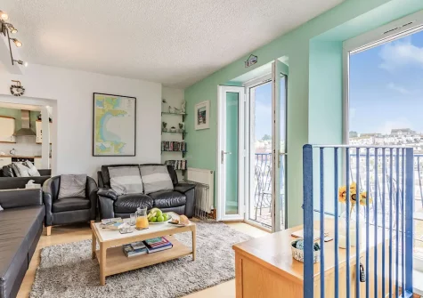 The living area at Harbour Breeze, Brixham