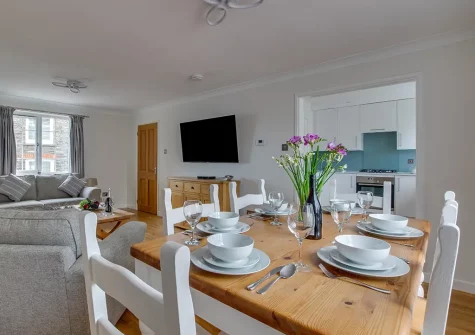 The dining area at Harbour Cottage, Padstow