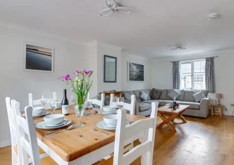 The dining area at Harbour Cottage, Padstow