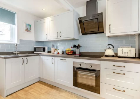 The kitchen at Harbour Echo, Brixham
