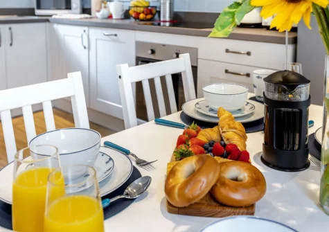 The dining area at Harbour Echo, Brixham