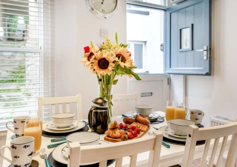 The dining area at Harbour Echo, Brixham