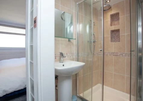 Bedroom #1 en-suite shower room at Harbour Heights, Brixham