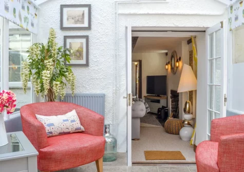 The sunny conservatory at Harbour Hideaway, Ilfracombe