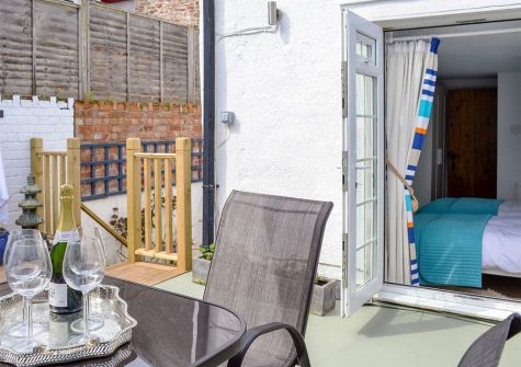 The patio at Harbour Hideaway, Ilfracombe