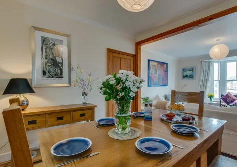 The dining room at Harbour Lights, Porthleven