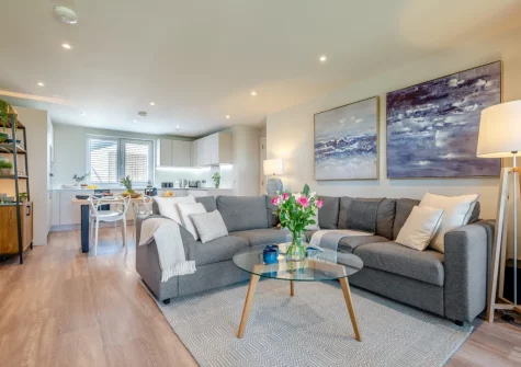 The living area at Harbour Reach, Padstow