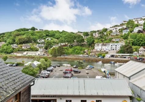 The view from the living area at Harbour View, Looe