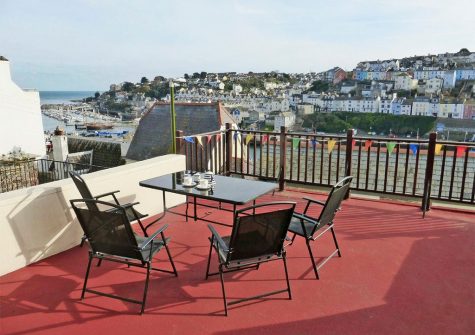 The patio at Harbour Watch, Brixham