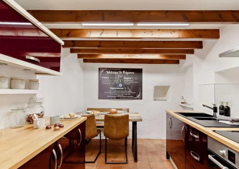 The kitchen & dining area at Harbour's Call, Polperro