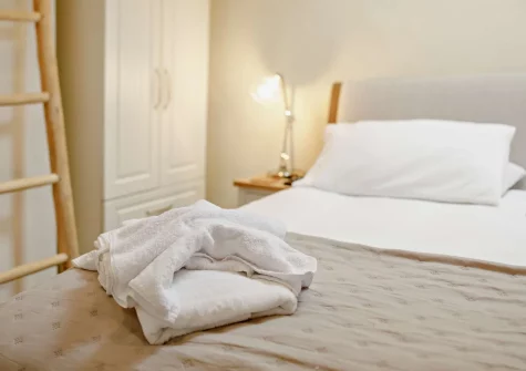 Bedroom #1 at Harbour's Call, Polperro