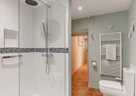 Bedroom #1 en-suite shower room at Harbour's Call, Polperro