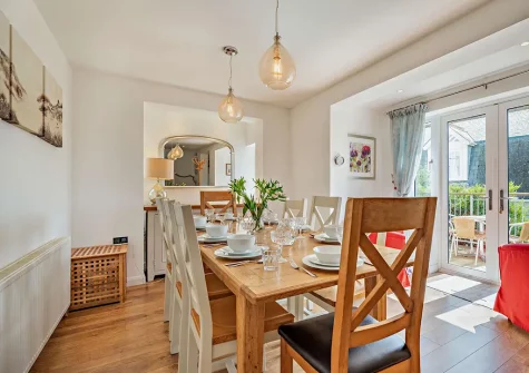 The dining room at Harbour's Reach, Fowey