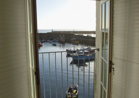 The view of the harbour from Harbourside Apartment, Mevagissey