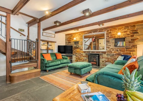 The living room at Harbourside Cottage, Padstow