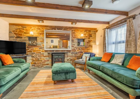 The living room at Harbourside Cottage, Padstow