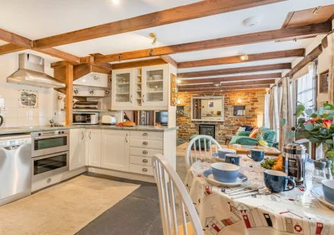 The kitchen & dining area at Harbourside Cottage, Padstow