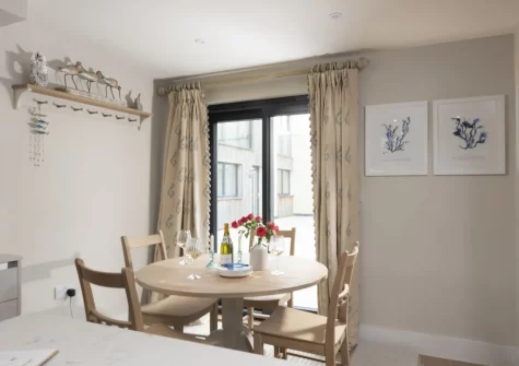 The dining area at Harlyn Folly, Harlyn