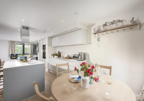 The dining area at Harlyn Folly, Harlyn