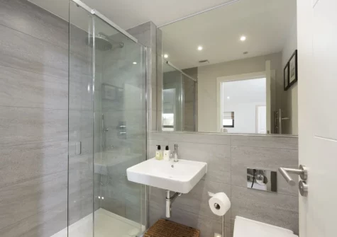 Bedroom #1 en-suite shower room at Harlyn Folly, Harlyn