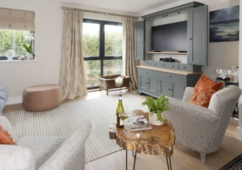 Harlyn Folly, Harlyn is a beautifully appointed two-bedroom apartment just moments from Harlyn Bay's golden sands, featuring tropical garden views, contemporary coastal interiors, lift access, and easy access to North Cornwall's surfing beaches.