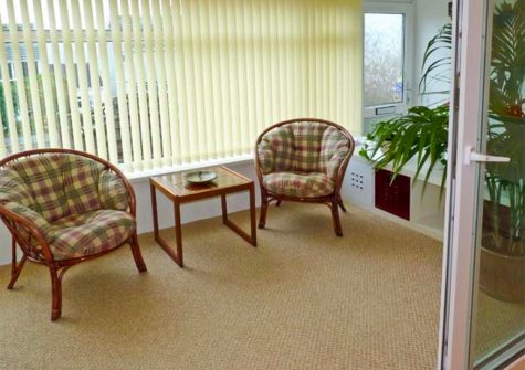 The sun room at Harlyn, Mevagissey