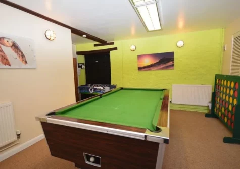 The games room with pool table at Harris Fam, Talaton