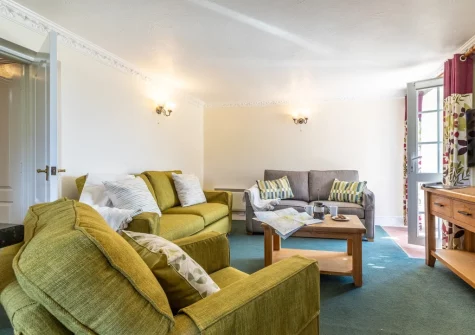 The living area at Hartland, Croyde