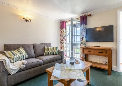 The living area at Hartland, Croyde