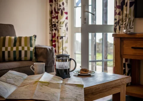 The living area at Hartland, Croyde