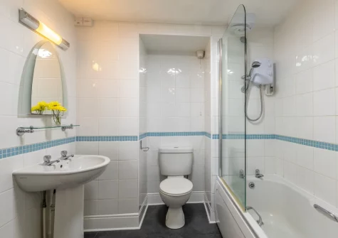 The bathroom at Hartland, Croyde