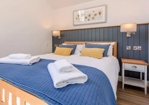 The bedroom at Hartnolls Lodge, Woolacombe