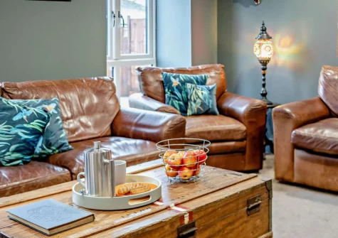 The living room at Hayloft, Arscott, Holsworthy