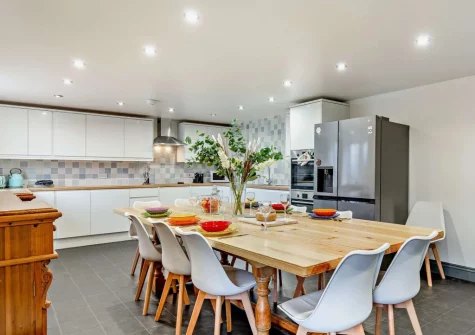 The kitchen & dining area at Hayloft, Arscott, Holsworthy