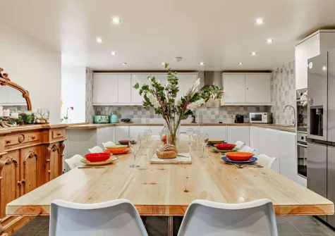 The kitchen & dining area at Hayloft, Arscott, Holsworthy