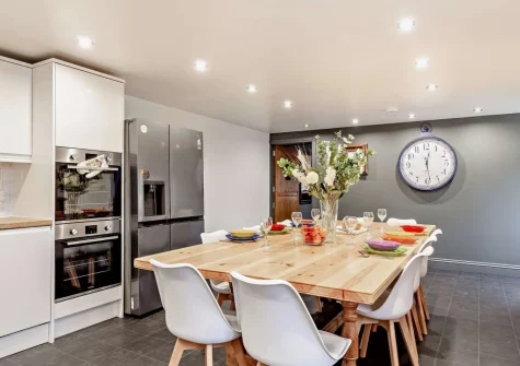 The dining area at Hayloft, Arscott, Holsworthy