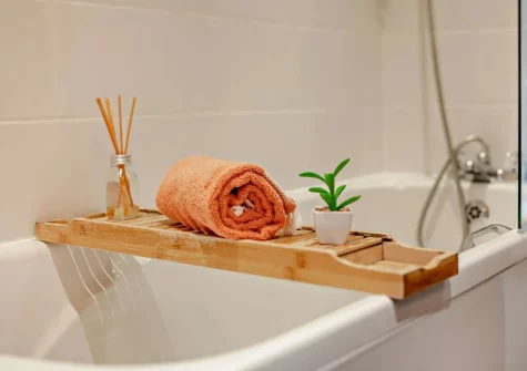 The bathroom at Hayloft, Arscott, Holsworthy