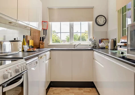 The kitchen at Haytor Vale Lodge, Haytor