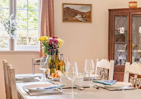 The dining area at Haytor Vale Lodge, Haytor