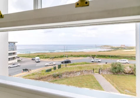 The view from bedroom #1 at Headland House, Newquay