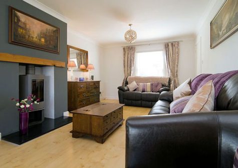 The stylish living area @ Headland Views, Newquay