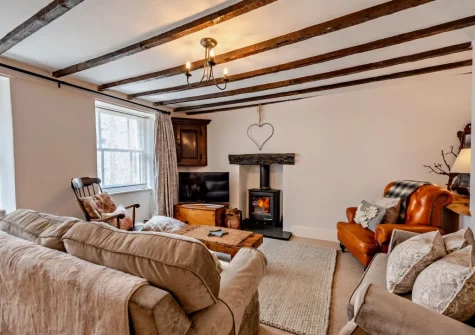 The living room at Heanton Cottage, Braunton