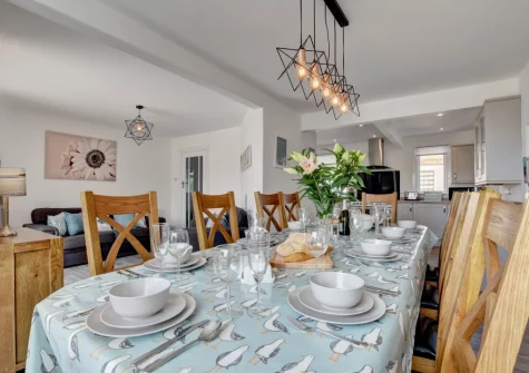 The dining area at Heather Lea, Woolacombe
