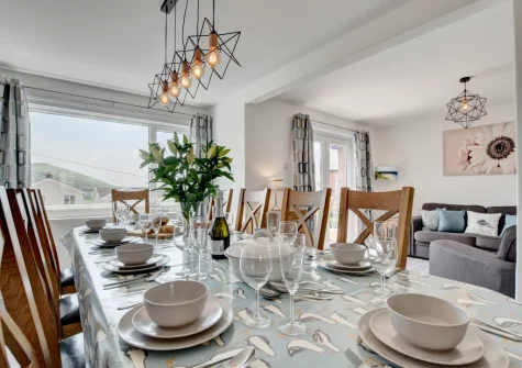 The dining area at Heather Lea, Woolacombe