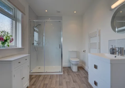 Bedroom #4 en-suite shower room at Heather Lea, Woolacombe