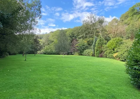 The beautifully manicued three-tier garden at Heddon Valley Farmhouse, Killington