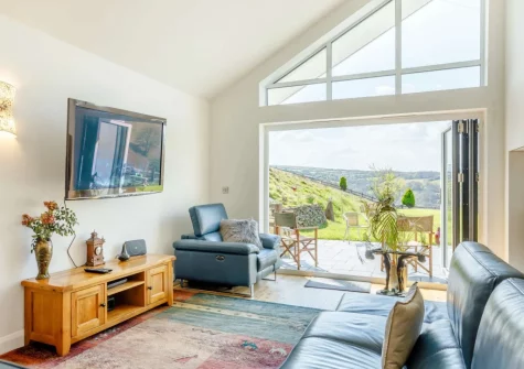 The living area at Heddon's View, Trentishoe