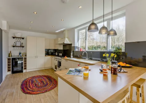 The kitchen at Helebridge House, Marhamchurch